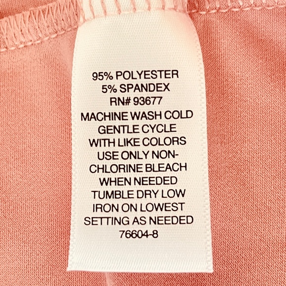 Peach Pink Liz Claiborne Top Short Flutter Sleeve NWT Keyhole Blouse Medium NEW - Picture 9 of 10